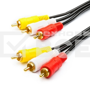 Кабель Audio-Video ATCOM AT7267 1.2 m (3RCA(m), пакет)