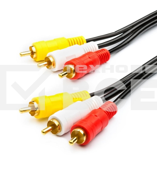 Кабель Audio-Video ATCOM AT7267 1.2 m (3RCA(m), пакет)