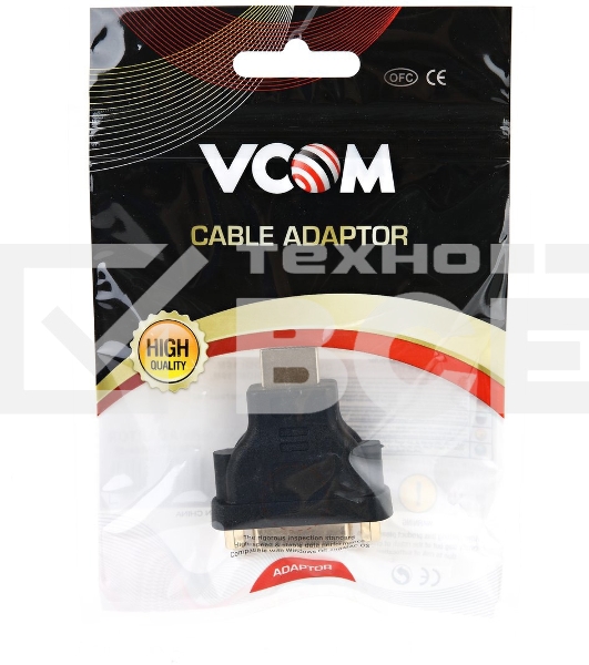 Переходник HDMI/DVI-D 19M/25F VCOM позолоченные контакты, VAD7819