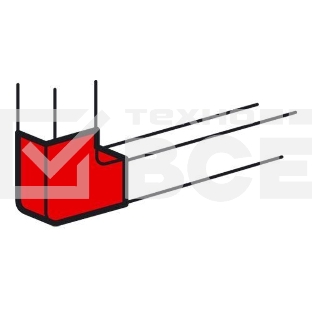 Плоский угол 90° - для кабель-каналов Metra 100x50