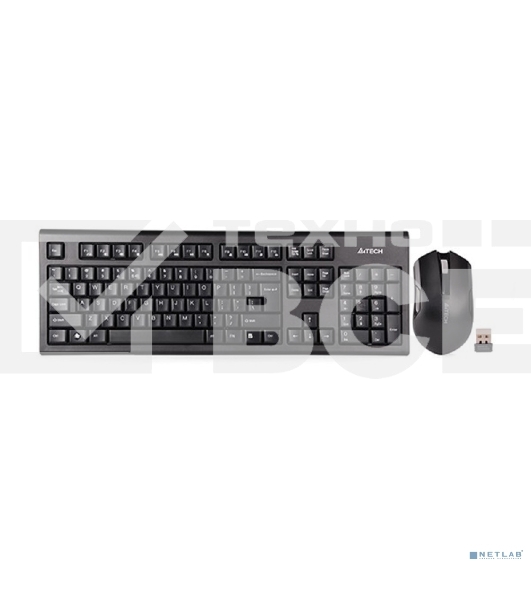 Клавиатура + мышь A4Tech 3000NS клав:черный мышь:черный USB беспроводная Multimedia