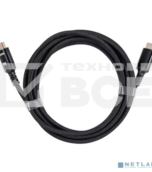 Кабель iOpen HDMI 19M/M,ver. 2.1 8KX60Hz (Econom) оплетка 3m ACG859B-3.0