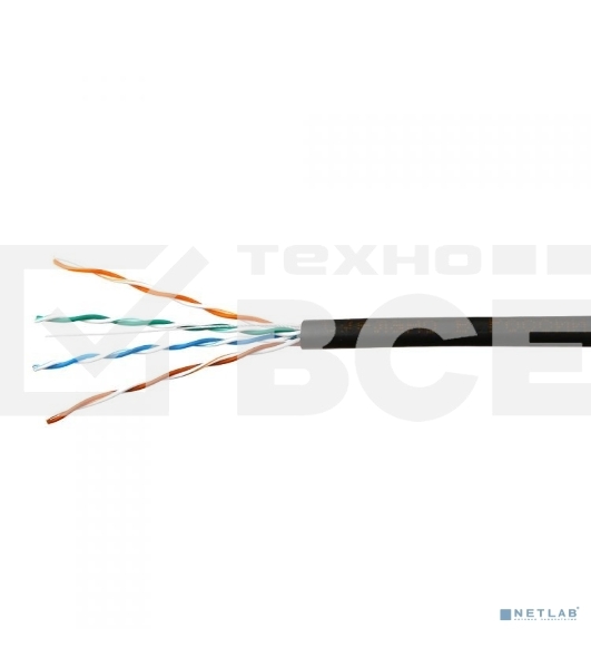 Кабель SkyNet Standart UTP outdoor 4x2x0,48, медный, FLUKE TEST, кат.5e, однож., 305 м, box, черный