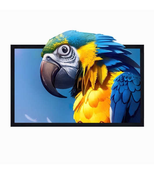 Экран для проектора S'OK SCFRV-332x186G 150' 16:9 на бархатной раме, High Contrast Gray, черная рама