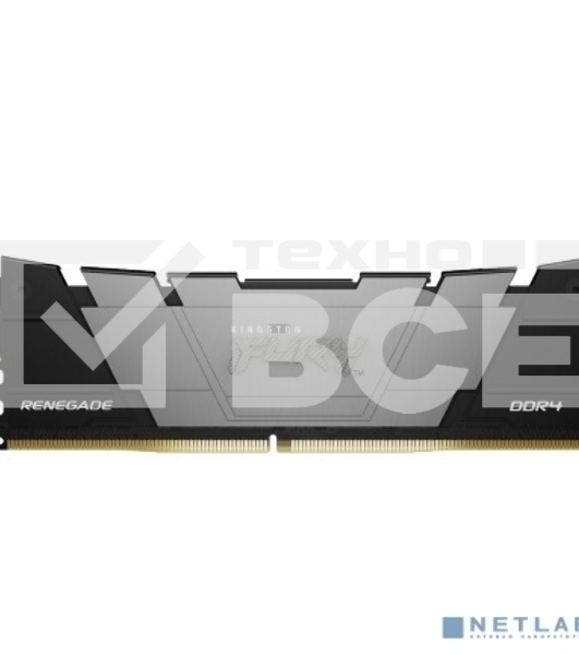 Оперативная память Kingston Fury Renegade, DDR4, 16GB (2x8GB), 3600MHz, CL16, с радиаторами, серый/черный
