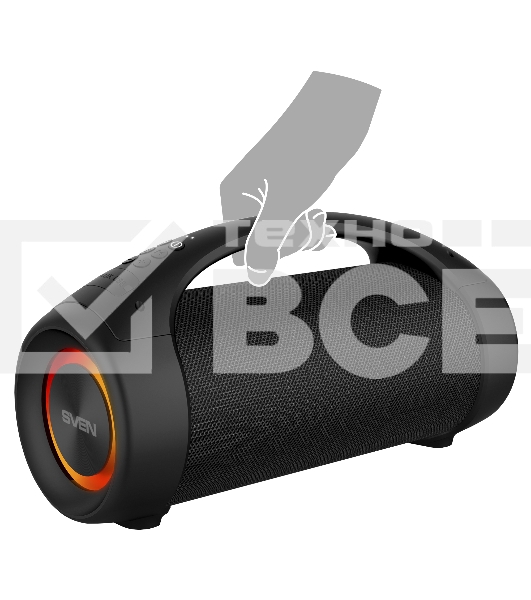 Колонки Sven 370 2.0 чёрные  (2x2W, USB, RGB подсветка)