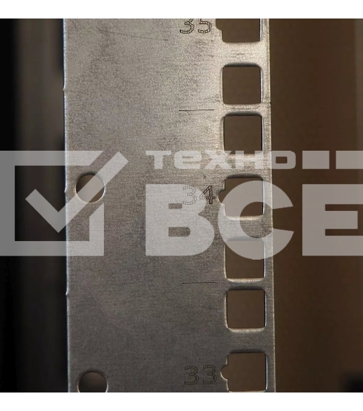 Шкаф серверный напольный 42U (800 1200) дверь перфорированная, задние двойные перфорированные, цвет черный