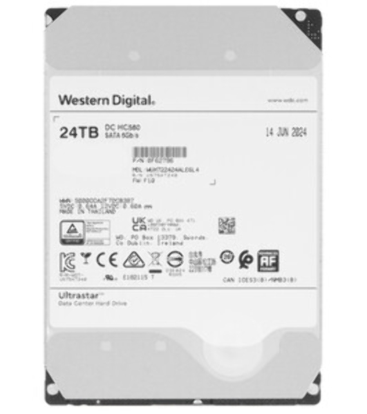 Жесткий диск серверный Western Digital 3.5' 24Tb Ultrastar DC HC580 WUH722424ALE604 SATA