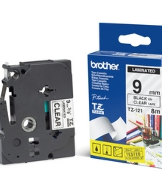 Наклейка ламинированная TZ-E211 (6 мм черн/бел, аналог TZ-211)