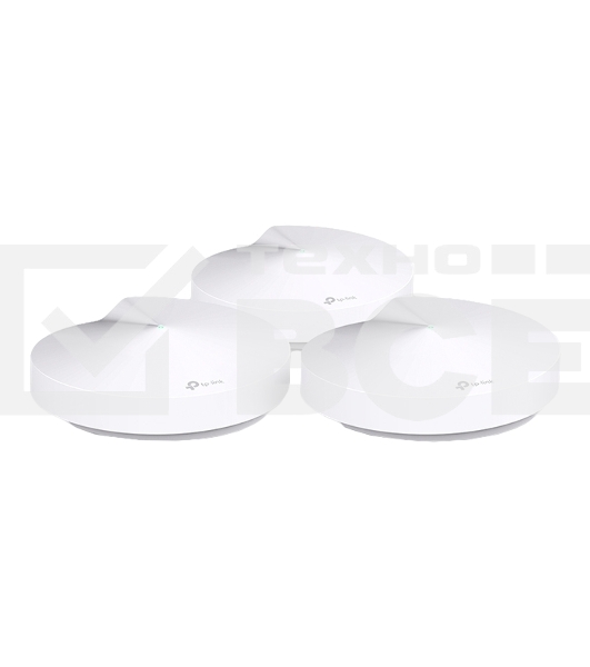 Маршрутизатор TP-Link TP-Link DECO M5(3-PACK) AC1300 Домашняя Wi-Fi система, чипсет Qualcomm, два диапазона (Dual-Band), поддержка стандартов 802.11ac/a/b/g/n, 717 МГц четырехъядерный процессор, Bluetooth 4.2, 2 гигабитных порта Ethernet, 1 порт USB Type-