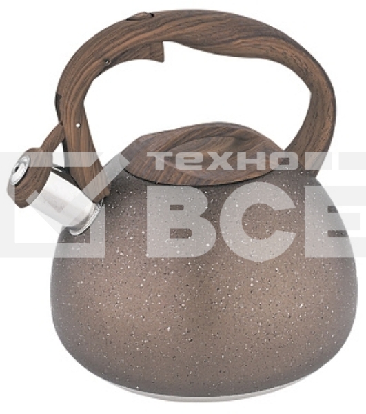 Чайник для плиты ALPENKOK AK-520 нерж.сталь со свистком 3,0л индукционное дно (12)