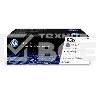 Картридж лазерный HP 83X черный двойная упаковка (CF283XD) увеличенной емкости для HP LJ Pro M201/M225, 4400стр