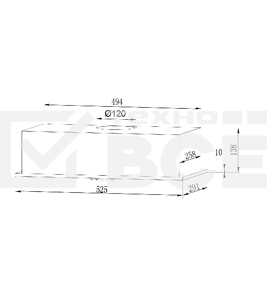 Вытяжка встраиваемая LEX GS Bloc LIGHT 600 белый управление: кнопочное (1 мотор)