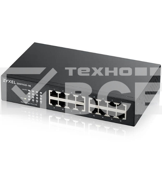 Коммутатор Zyxel GS1100-16-EU0103F 16G неуправляемый
