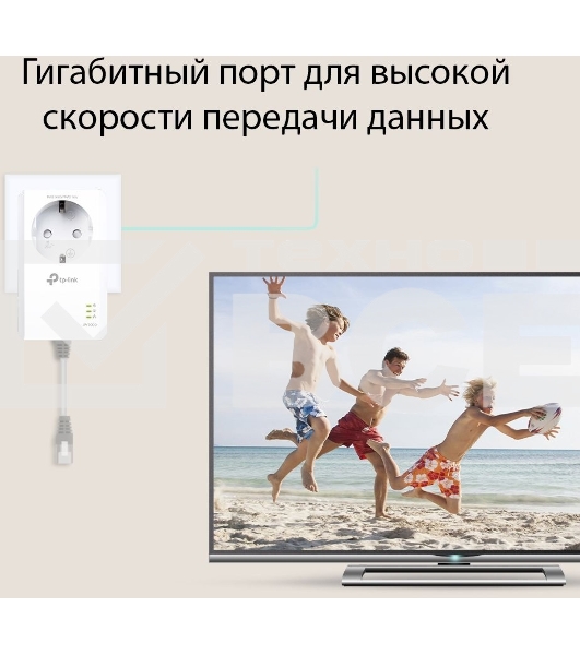 Сетевой адаптер TP-Link AV1000 Gigabit Passthrough Powerline Starter KitSPEED: 1000 Mbps PowerlineSPEC: Broadcom CPU, HomePlug AV2, 1+1 Gigabit PortFEATURE: Plug and Play, tpPLC Utility, Pair for More Security, Extra Power SocketKIT: 2× TL-PA7017P'