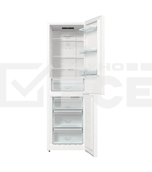 Холодильник Gorenje NRK6191EW4 белый двухкамерный 203/99л морозилка снизу