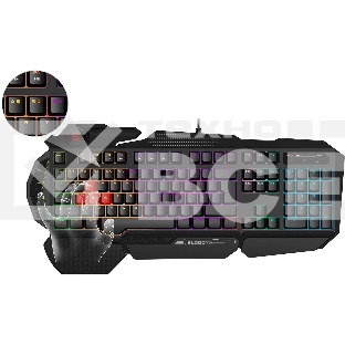 Клавиатура A4Tech Bloody B310N черный USB Multimedia for gamer LED (подставка для запястий) (B310N)