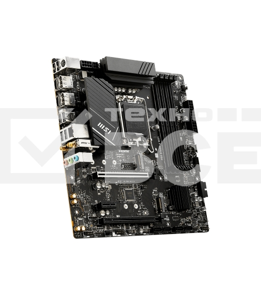 Материнская плата MSI PRO B760M-A WIFI, LGA 1700, Intel B760, 4xDDR5, 4xSATA, 2xM.2, 1xPCI-E 4.0 x16, 1xPCI-E 4.0 x4, 2xHDMI, 2xDP, 1x2.5Gb LAN, 2xUSB-A 2.0, 2xUSB 3.2 Gen 1, 2xUSB 3.2 Gen 2, 3x3.5 мм, 7.1, Micro-ATX