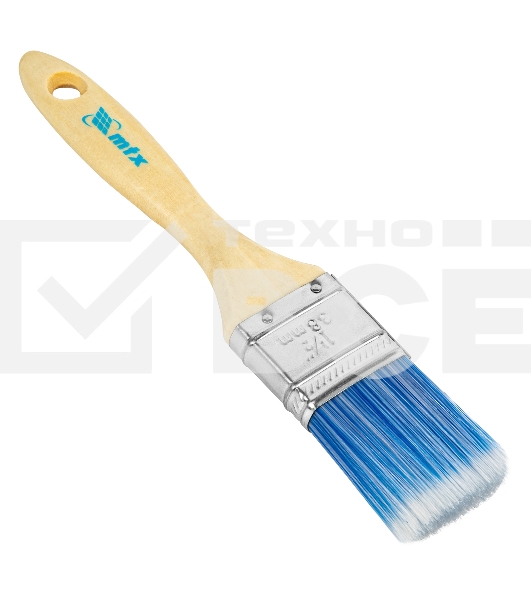 Кисть плоская 'Евро' 1.5', искусственная щетина, деревянная рукоятка MTX