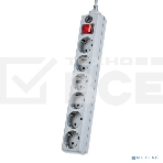Сетевой фильтр Perfeo 'POWER+',PF_A4675 (5,0 м, 6 розеток, серый (PF-PP-6/5,0-G)), фото 1