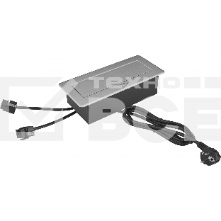 Розетка Cactus CS-SOCKET-EU2-USBA/C-NET для столешницы серый