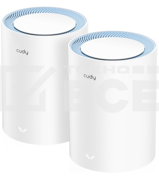 Бесшовный Mesh роутер Cudy M1200 (M1200 2-PACK) AC1200 Wi-Fi белый (упак.:2шт)