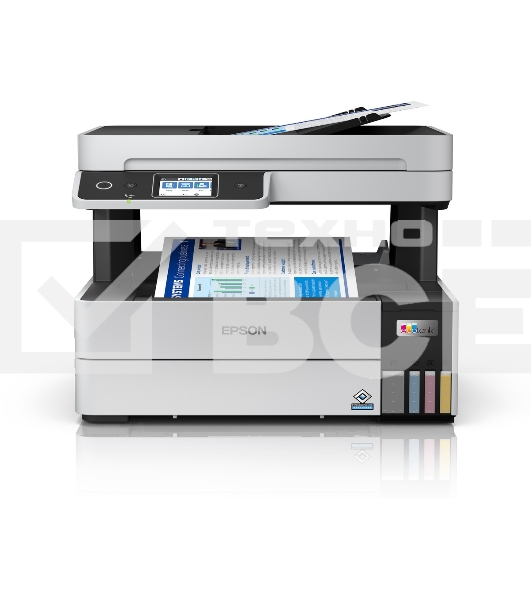 МФУ струйный Epson L6490 (C11CJ88405), A4, цветной, печ. до 17 стр/мин. (ч/б) до 9.5 стр/мин. (цвет), 1200 x 4800 dpi (печать) 1200x2400dpi (скан.), USB, RJ-45, Wi-Fi
