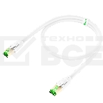 Патч-корд GCR LSZH PROF кат.8 ethernet  5.0m SF/FTP, RJ45, медь, 40 Гбит/с, 26 AWG, белый, литой, экранированные коннекторы 24K GOLD, фото3