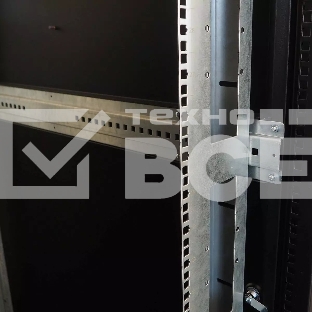 Шкаф серверный напольный 42U (800  1200) дверь перфорированная, задние двойные перфорированные, цвет черный