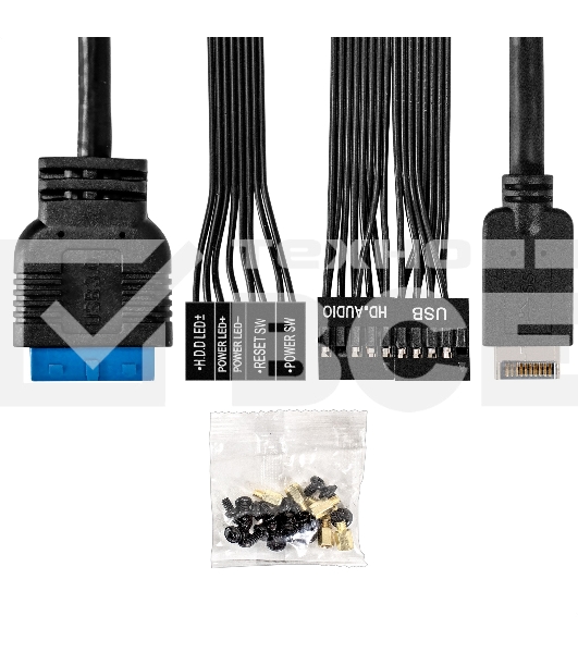 Компьютерный корпус Minitower ExeGate BAA-308UC-UNS350 (mATX, БП UNS350 с вент. 12см, 1хUSB/1хUSB 3.0/1хTypeC, HD Audio, черный)