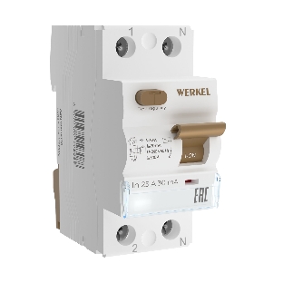 Устройство защитного отключения Werkel 1P+N 25 A 30 mА  АС  6 kА W912P256