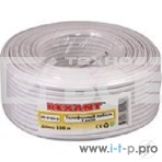 Кабель Rexant (01-5001-3) Кабель телефонный 2 жилы 100м CCA белый (ШТЛП-2), фото3