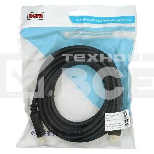 Кабель аудио-видео Buro v 1.2 DisplayPort (m)/DisplayPort (m) 5м. Позолоченные контакты черный (BHP DPP 1.2-5)