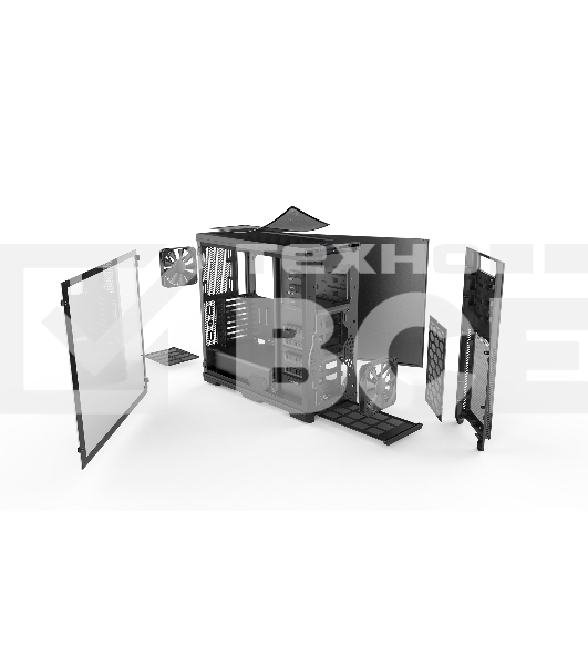 Корпус PHANTEKS Enthoo Pro Tempered Glass, Black, без БП, PWM Hub, Full-Tower