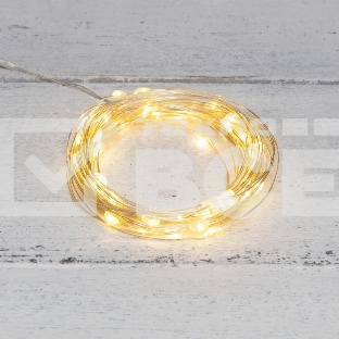Гирлянда «Роса» 5 м, 50 LED, USB, теплое белое свечение NEON-NIGHT
