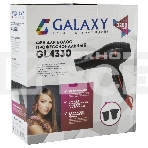 Фен для волос профессиональный Galaxy Line GL 4330, черный,  2200 Вт, 2 скорости потока воздуха, 3 температурных режима, функция «холодный воздух», защитная сетка, 2 насадки-концентратора, подвесная петля, защита мотора от перегрева, фото5