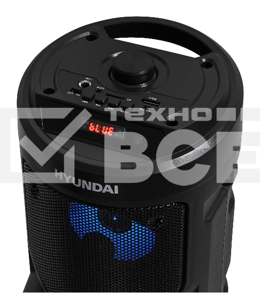 Минисистема Hyundai H-MC150 черный 50Вт/FM/USB/BT/SD/MMC