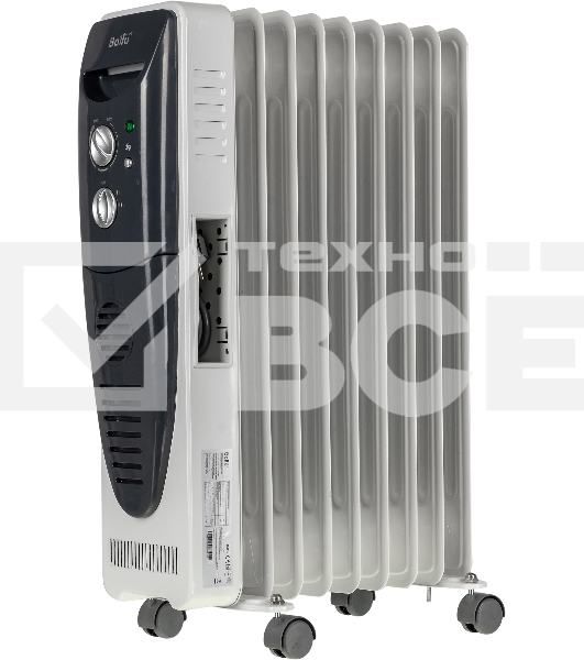Масляный обогреватель Ballu Turbo BOH/TB- 09FH 2000 (9 секций) белый, 2000 Вт, 28 м2, термостат