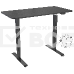 Стол Cactus CS-ED-BBK столешница МДФ черный, каркас черный, фото2