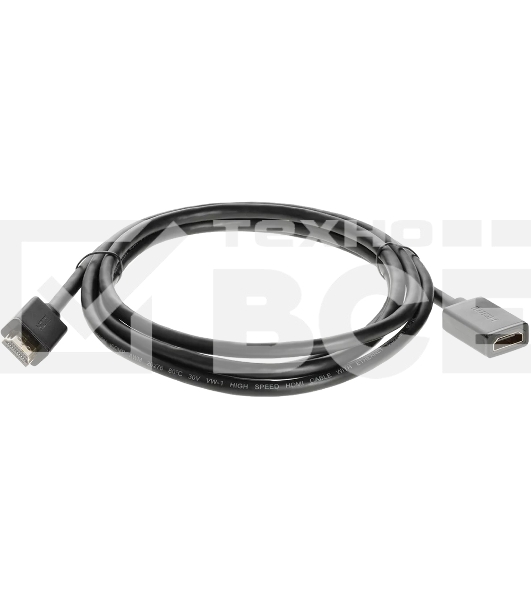 Кабель удлинительный HDMI-19M---HDMI-19F ver 2.0, 2m, TELECOM TCG235MF-2M