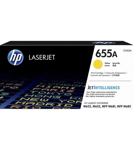 Картридж лазерный HP 655A желтый для HP CLJ M652/M653/MFP M681/M682 (CF452A) 10500 стр