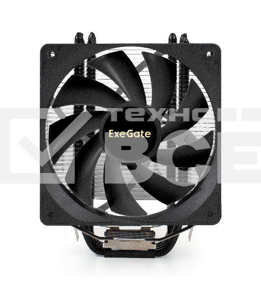 Кулер для процессора ExeGate Dark Magic EE400XL-PWM черный, 120 мм, алюминий/медь, 2400 об/мин, 37 дБ, 4 pin, 140 Вт, 155 мм