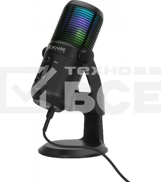 Микрофон проводной Оклик SM-400G 2м черный