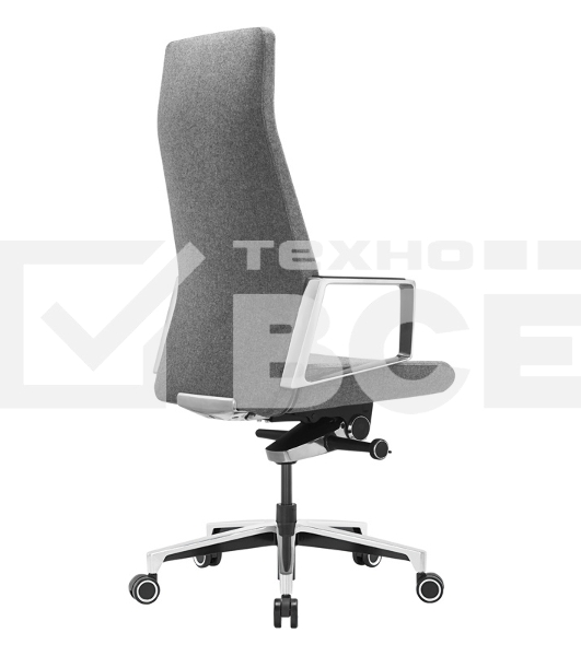 Кресло руководителя Бюрократ _JONS/CASHGREY серый, крестовина алюминий