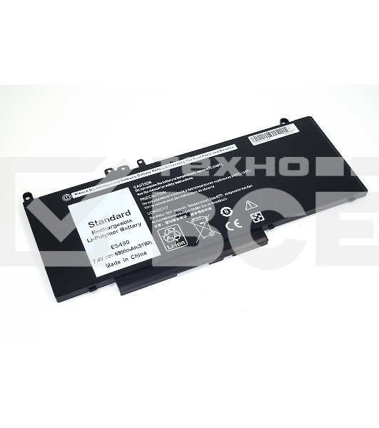 Аккумуляторная батарея для ноутбука Dell Latitude E5450 (G5M10) 51Wh 7.4V черная OEM