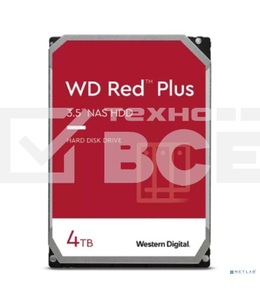 Жесткий диск Western Digital SATA 4TB 6GB/S 256MB RED PLUS WD40EFPX