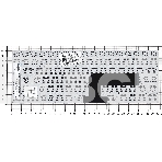Клавиатура для ноутбука DNS Pegatron B14Y, Clevo W740  черная с рамкой, фото 1