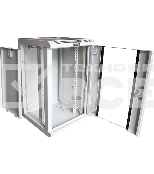 Шкаф коммутационный Lanmaster (TWT-CBW10G-6U-3X3-GY) настенный 6U 312x300мм пер.дв.стекл 30кг серый