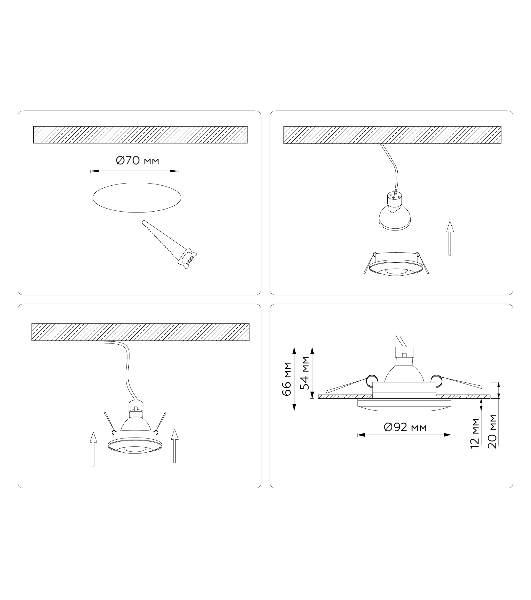 Светильник Ambrella light TN3200 WH белый GU5.3 D92*32