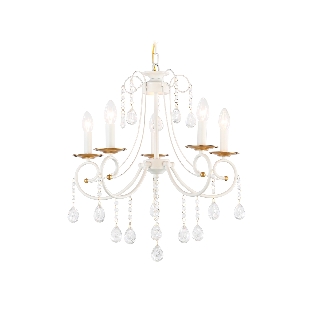 Светильник Ambrella light TR4916/5 WH/GD белый/золото E14/5 max 40W D550*860